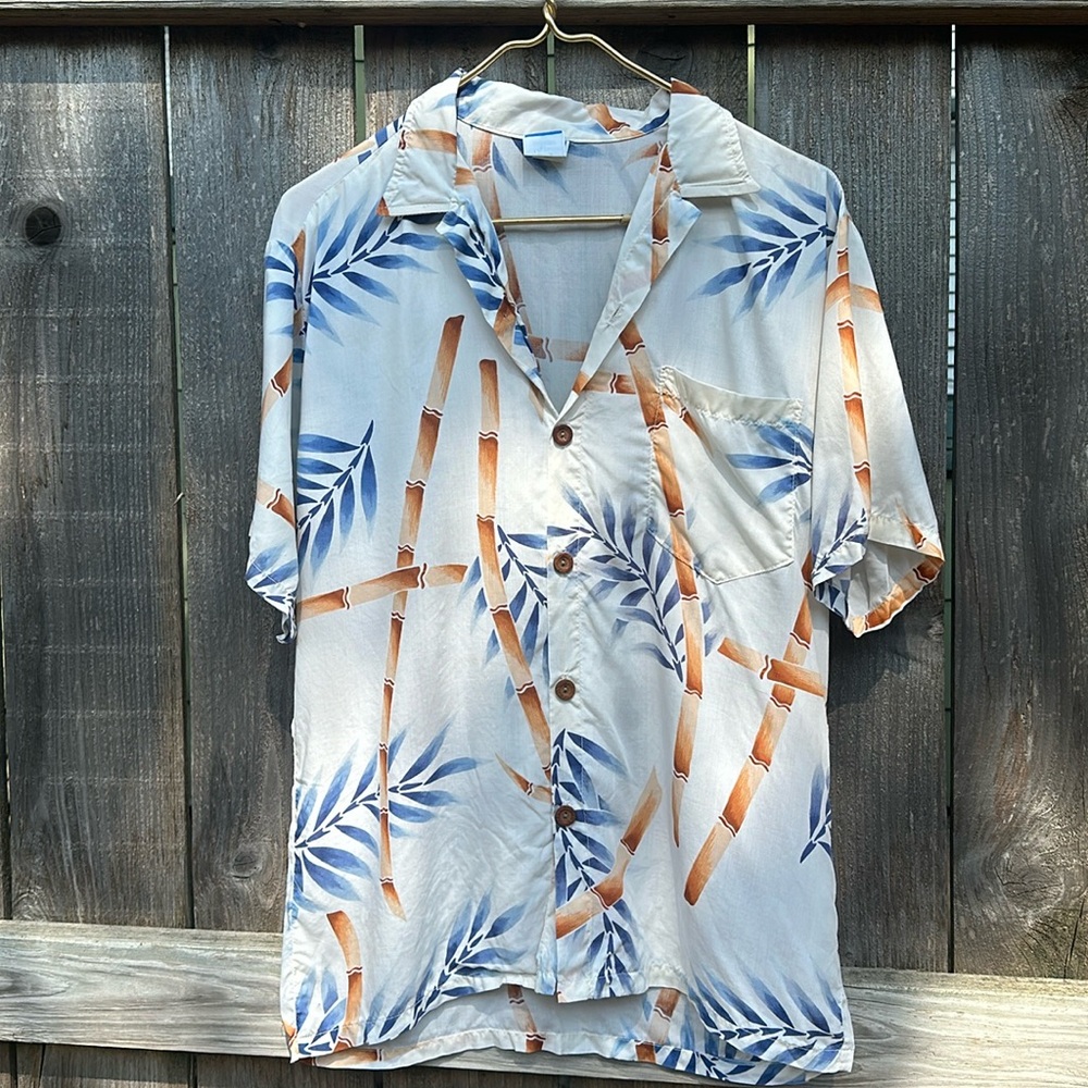 Vintage OP Ocean Pacific Sunwear Hawaiian Shirt Aloha Camp Surf 1970s 1980s M